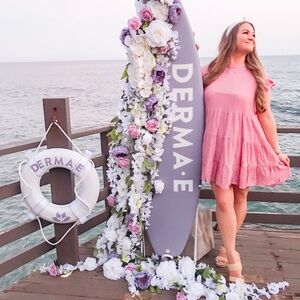 Light Pink Fit and Flare Dress